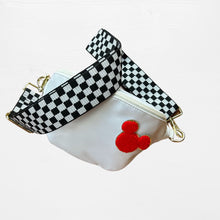 Load image into Gallery viewer, Mickey Edit - Checkerboard Straps with Chenille Mickey Patch