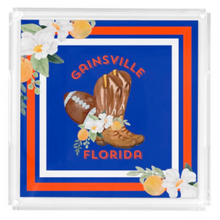 Load image into Gallery viewer, Acrylic Serving Tray - Gameday STATE FLOWER - GAINSVILLE FLORIDA