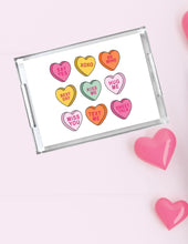 Load image into Gallery viewer, Acrylic Serving Tray - LOVE Collection - Conversation Hearts