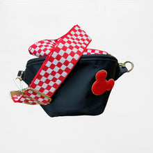 Load image into Gallery viewer, Mickey Edit - Checkerboard Straps with Chenille Mickey Patch