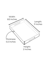 Load image into Gallery viewer, Acrylic serving Tray - 2025 HOME Collection - 8.5 X 11 SMALL