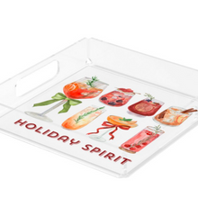 Load image into Gallery viewer, Acrylic Serving Tray - HOLIDAY COLLECTION - Holiday Spirit