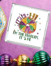 Load image into Gallery viewer, Acrylic Serving Tray - Mardi Gras King Cake Taylor Swift Theme - I'm the problem