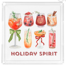 Load image into Gallery viewer, Acrylic Serving Tray - HOLIDAY COLLECTION - Holiday Spirit