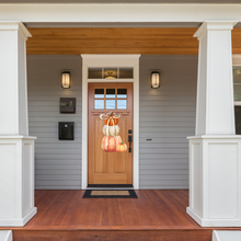 Load image into Gallery viewer, UV Printed 24" Door Hanger with Gloss Finish & Beaded Handle - Pumpkin Topiary