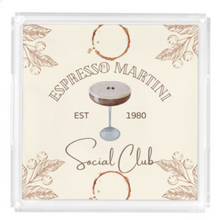 Load image into Gallery viewer, Acrylic Serving Tray - Cocktail Collection - ESPRESSO MARTINI