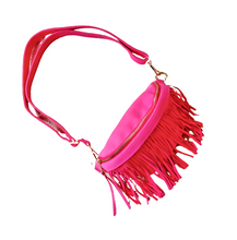 Load image into Gallery viewer, Sabrina Vegan Removable Fringe Style Suede Bum Sling Hip Bag