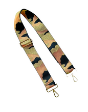 Load image into Gallery viewer, Camo Print Adjustable Bag Strap - Gold Hardware - 10 colors available