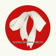 Load image into Gallery viewer, Acrylic Tray - Sorority Collection - ALPHA GAMMA DELTA - BOW