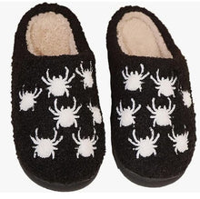 Load image into Gallery viewer, Halloween Spider Cozy Slippers