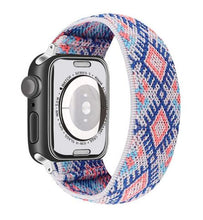 Load image into Gallery viewer, Purple Aztec Adjustable Fabric Apple Watch Band