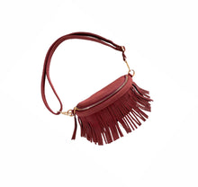 Load image into Gallery viewer, Sabrina Vegan Removable Fringe Style Suede Bum Sling Hip Bag