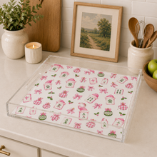 Load image into Gallery viewer, PREORDER Holiday Collection Acrylic SQUARE Tray – 12” x 12” Medium SHIPS 10/31