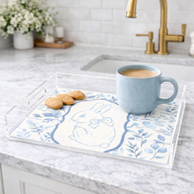 Load image into Gallery viewer, Acrylic Serving Tray - Easter Tray - Chinoiserie Bunny