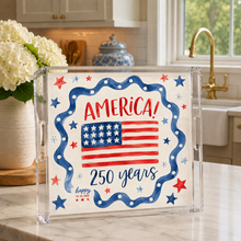 Load image into Gallery viewer, Acrylic serving Tray - Patriotic Collection - 12x12 MEDIUM