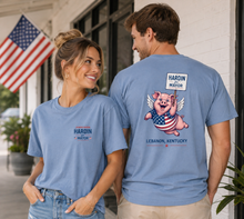 Load image into Gallery viewer, Hardin for Mayor Commemorative Ham Days Tee | Washed Denim PICKUP 09/23
