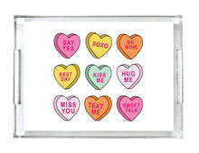 Load image into Gallery viewer, Acrylic Serving Tray - LOVE Collection - Conversation Hearts