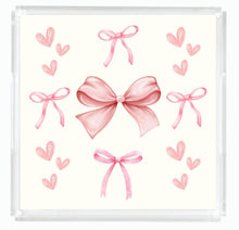Load image into Gallery viewer, Acrylic Serving Tray - LOVE Collection - Valentine's Bow