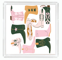 Load image into Gallery viewer, Acrylic Serving Tray - Western Collection - Cowboy Boots