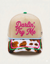 Load image into Gallery viewer, Western Statement Trucker Hats – Wranglin’ & Darlin’ Try Me