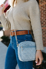Load image into Gallery viewer, SueEllen Quilted Small Crossbody Bag with Gold Chain Strap