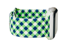 Load image into Gallery viewer, Green and Navy Gingham Apple Watch Band