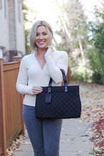 Load image into Gallery viewer, Tara Quilted Structured Book Tote