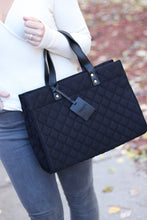 Load image into Gallery viewer, Tara Quilted Structured Book Tote