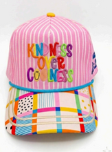 Load image into Gallery viewer, Kindness Over Coolness Hat – Colorful Embroidered Statement Hat