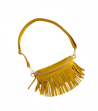 Load image into Gallery viewer, Sabrina Vegan Removable Fringe Style Suede Bum Sling Hip Bag