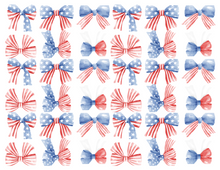 Load image into Gallery viewer, Acrylic Serving Tray - PATRIOTIC BOWS - 4TH OF JULY