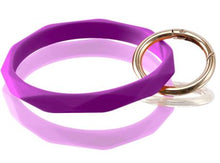 Load image into Gallery viewer, Diamond Cut Silicone Keychain Bangle