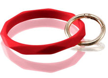 Load image into Gallery viewer, Diamond Cut Silicone Keychain Bangle