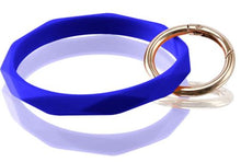 Load image into Gallery viewer, Diamond Cut Silicone Keychain Bangle