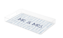 Load image into Gallery viewer, Something Blue Acrylic Trinket Tray with 4 Interchangeable Inserts – 5x7