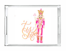 Load image into Gallery viewer, Acrylic Serving Tray - HOLIDAY COLLECTION - Pink Nutcracker 'Tis the Season