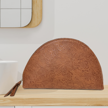 Load image into Gallery viewer, Tooled Leather Cosmetic Bags