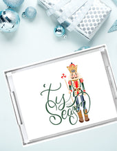 Load image into Gallery viewer, Acrylic Serving Tray - HOLIDAY COLLECTION -Blue Nutcracker 'Tis the Season