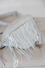 Load image into Gallery viewer, Charlie Metallic Removable Fringe Western Style Vegan Suede Bum Sling Hip Bag