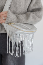 Load image into Gallery viewer, Charlie Metallic Removable Fringe Western Style Vegan Suede Bum Sling Hip Bag