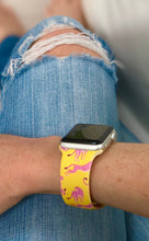 Load image into Gallery viewer, Yellow and Pink Cheetah Apple Watch Band