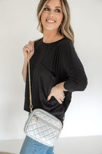Load image into Gallery viewer, SueEllen Quilted Small Crossbody Bag with Gold Chain Strap