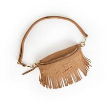 Load image into Gallery viewer, Sabrina Vegan Removable Fringe Style Suede Bum Sling Hip Bag
