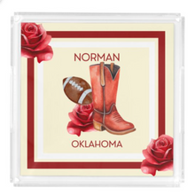 Load image into Gallery viewer, Acrylic Serving Tray - Gameday STATE FLOWER - NORMAN OKLAHOMA

