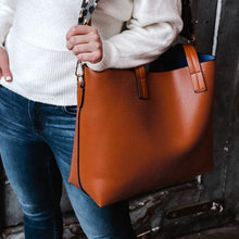 Load image into Gallery viewer, Jane Leather Perforated Large Tote
