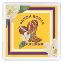 Load image into Gallery viewer, Acrylic Serving Tray - Gameday STATE FLOWER - BATON ROUGE LOUISIANA
