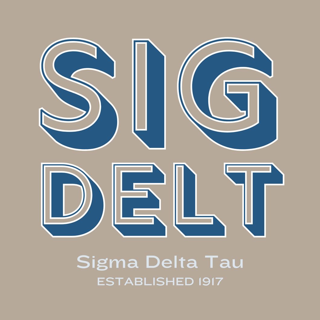 Acrylic Tray - Sorority Collection - Sigma Delta Tau - Block Letter