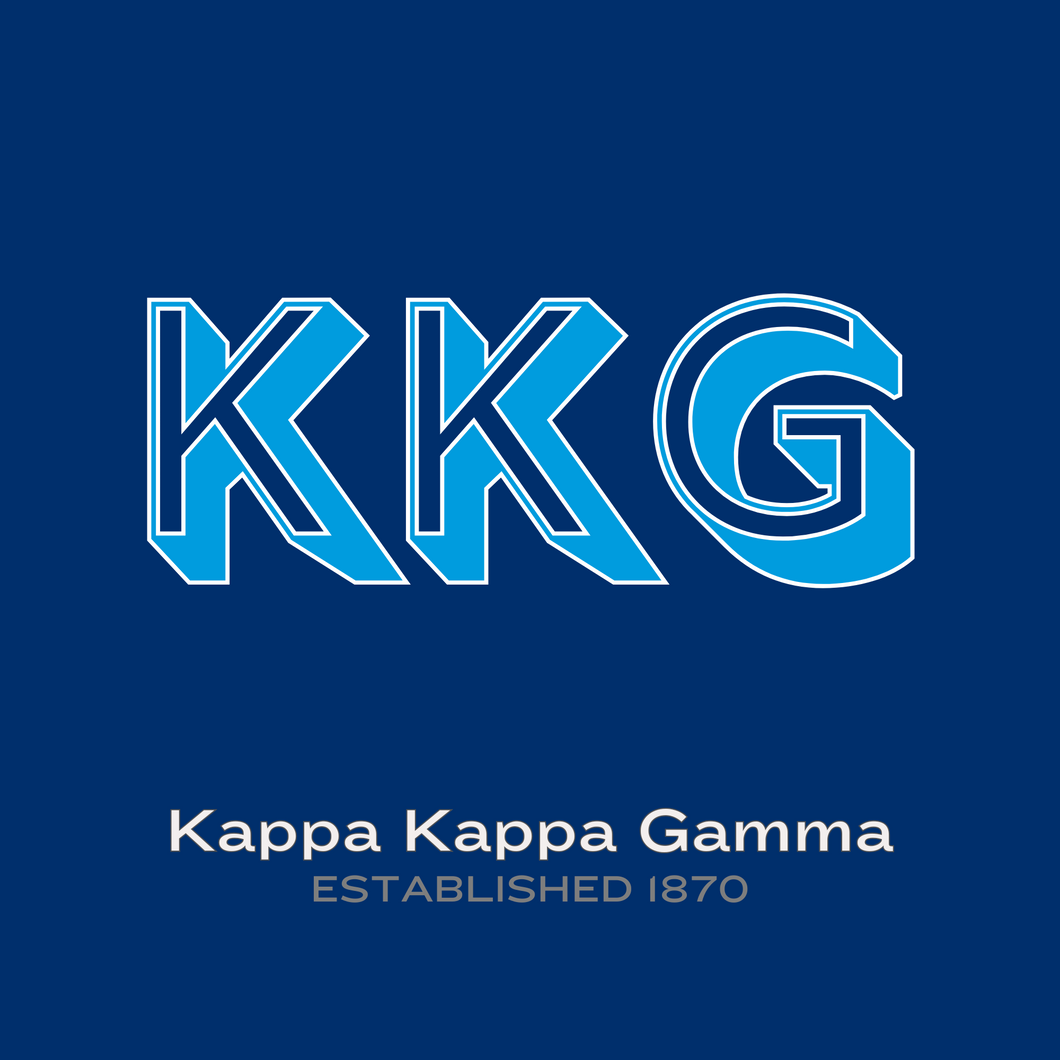 Acrylic Tray - Sorority Collection - Kappa Kappa Gamma -Block Letters