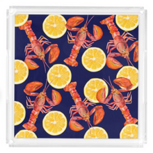 Load image into Gallery viewer, Acrylic Serving Tray - SUMMER VIBES - Lobster + Lemons
