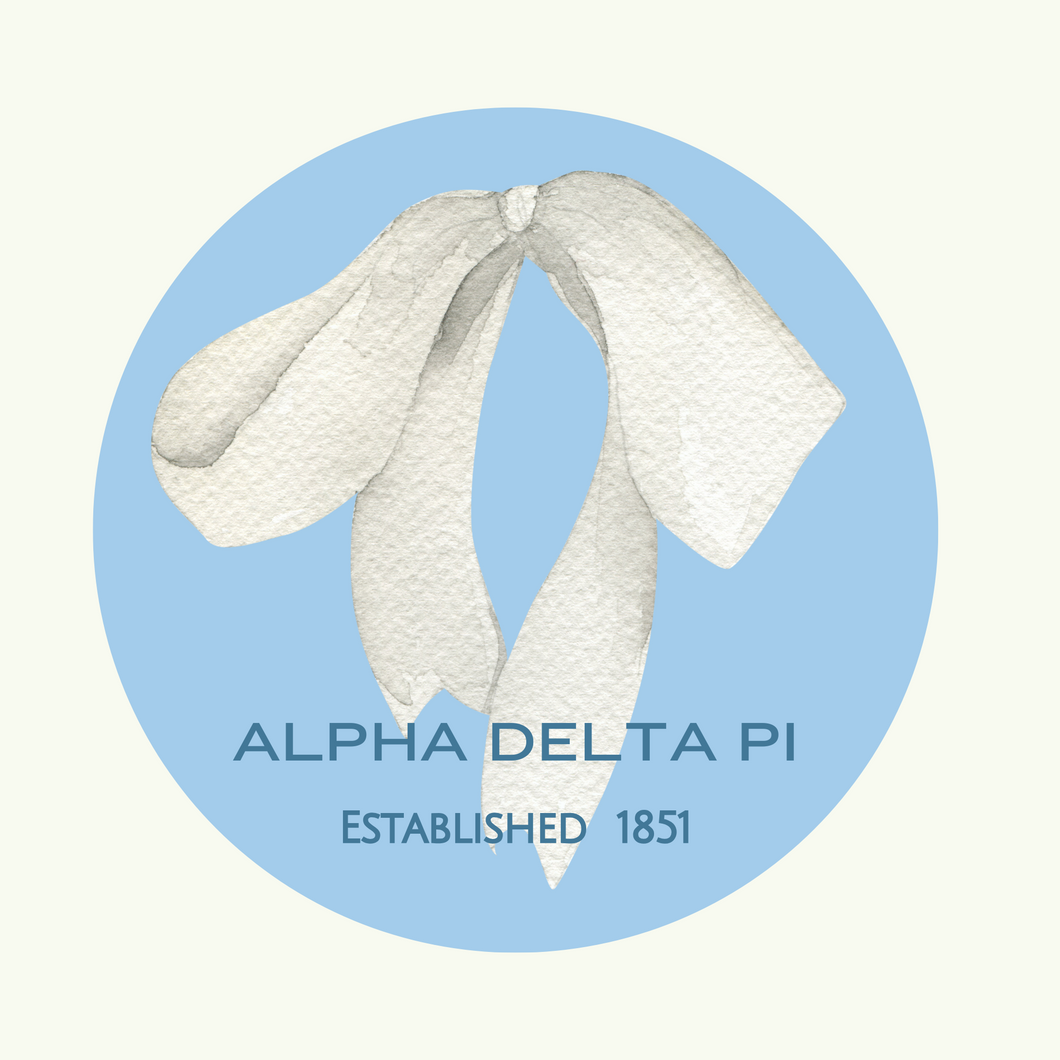 Acrylic Tray - Sorority Collection - Alpha Delta Pi - BOW